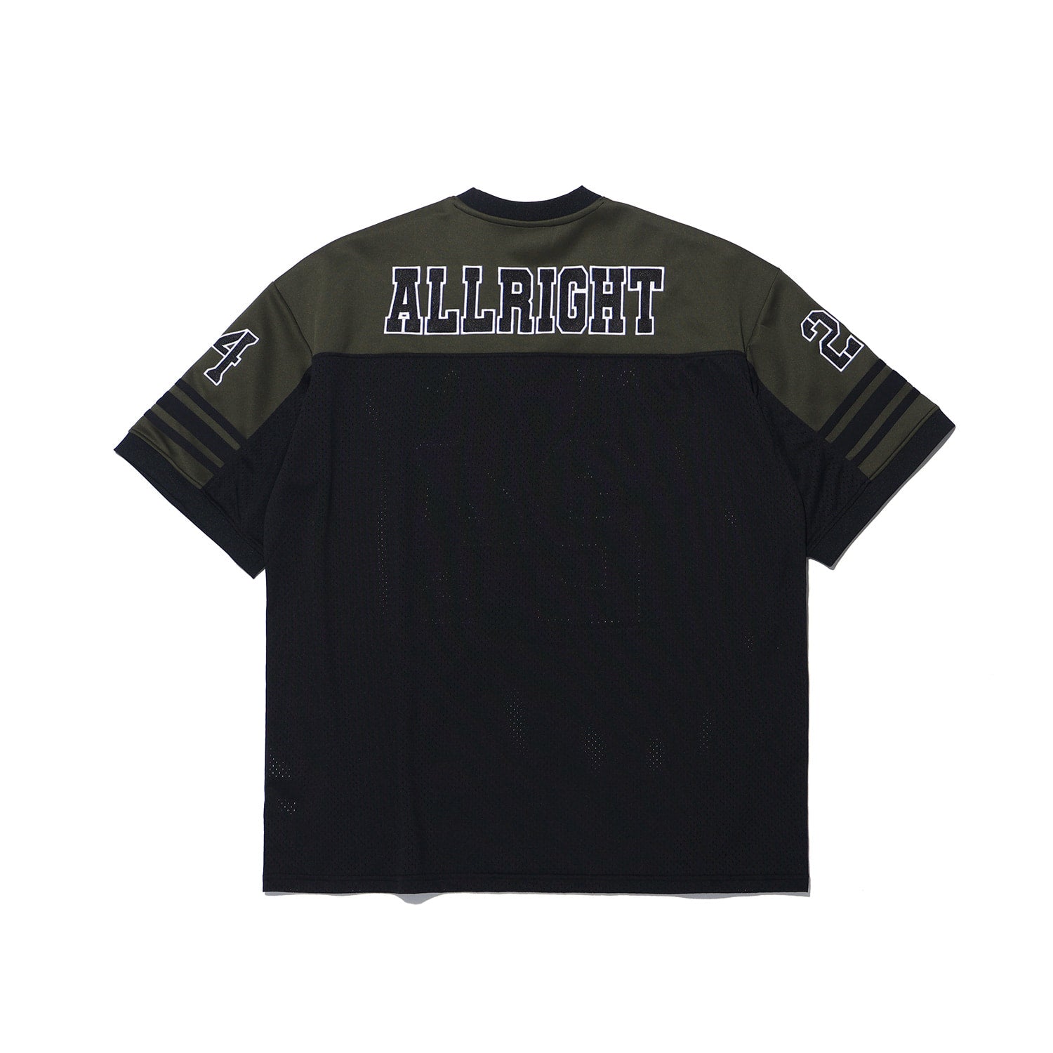 เสื้อรักบี้ ALLRIGHT Globe (สีดำ/เขียวมะกอก)