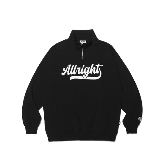 เสื้อฮาล์ฟซิป ALLRIGHT Varsity (สีดำ)