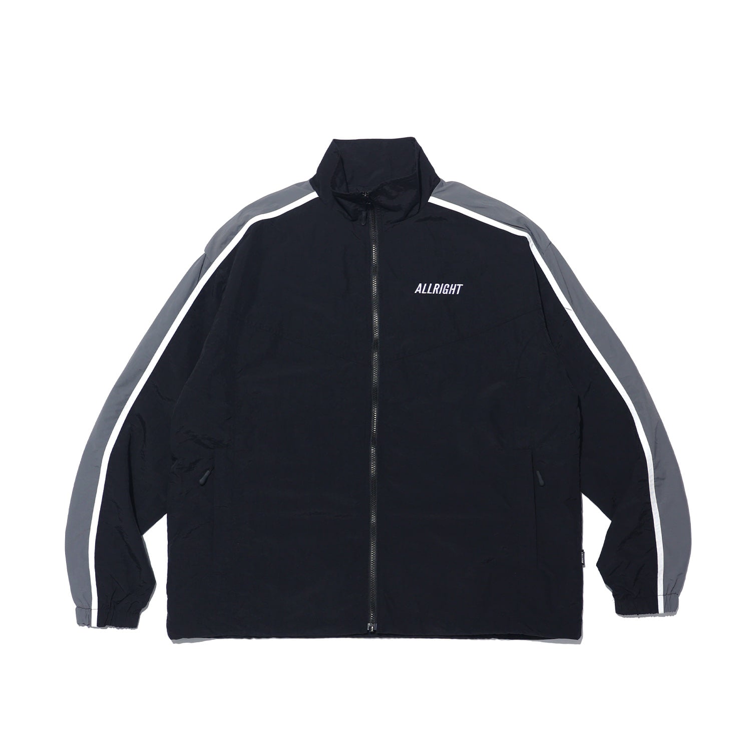 ALLRIGHT เสื้อแจ็กเก็ต Windbreaker รุ่น Sideline (สีดำ)