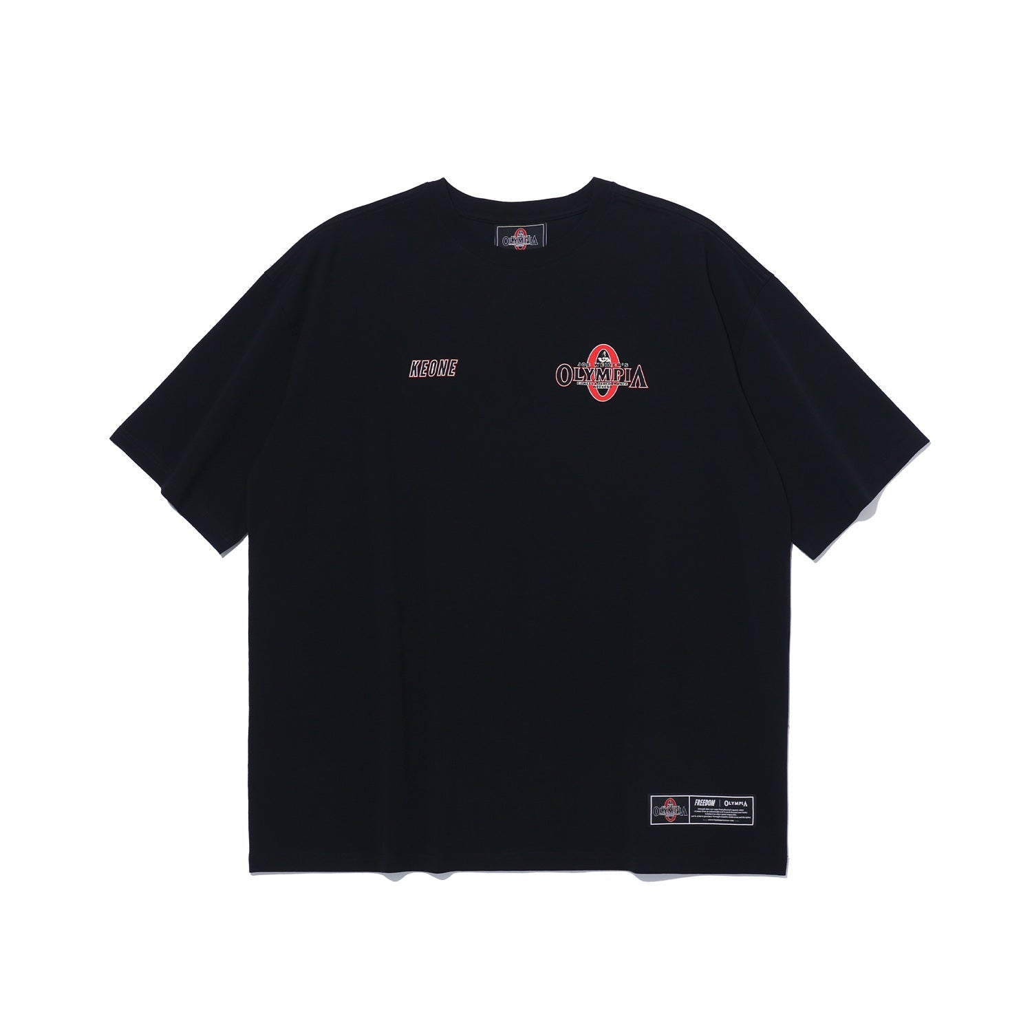 เสื้อยืดคอกลมลายโลโก้ Olympia KEONE (สีดำ)