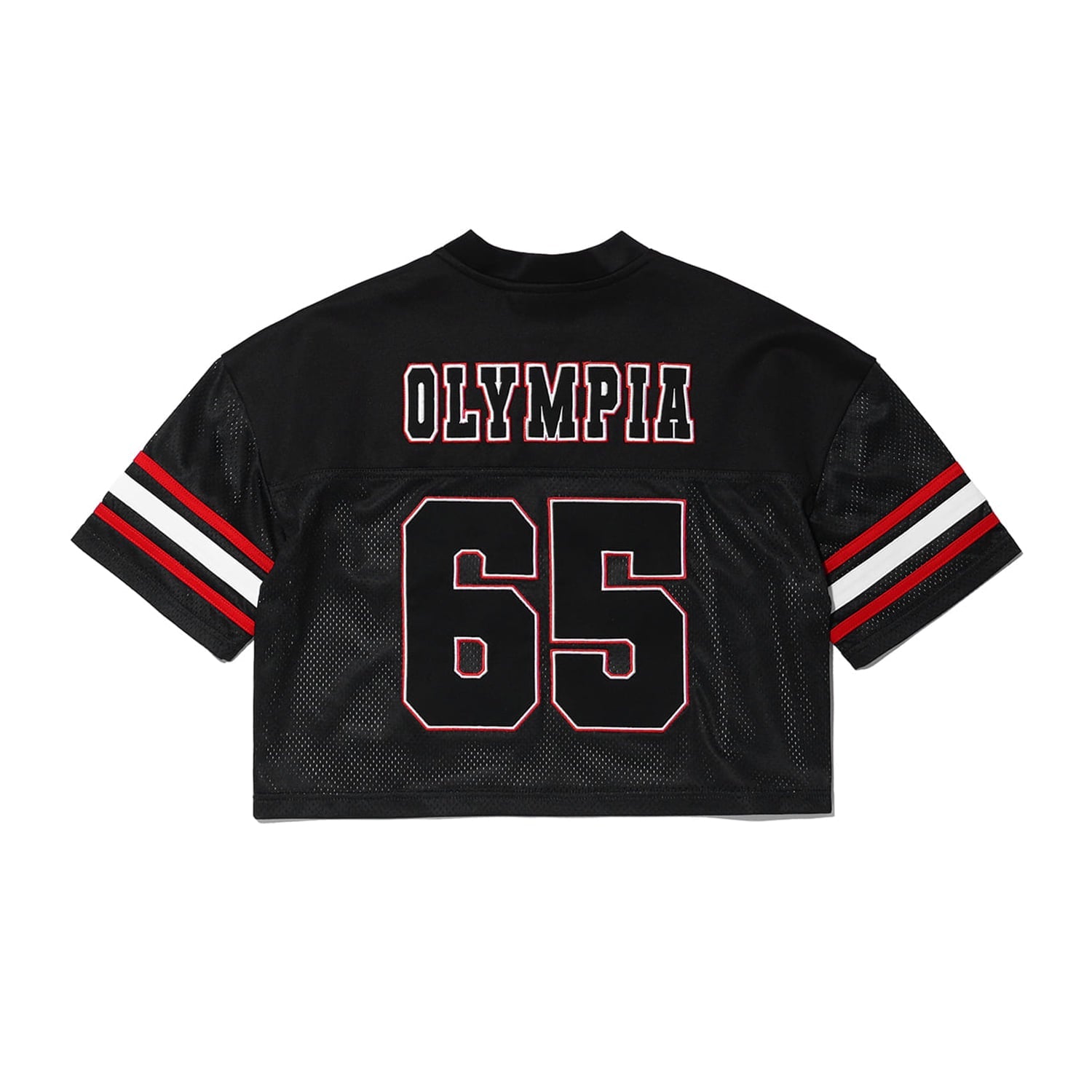 เสื้อรักบี้ครอป Olympia (สีดำ) สำหรับผู้หญิง