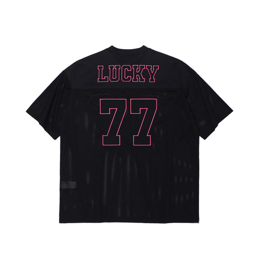 เสื้อรักบี้ลายลัคกี้ (สีดำ)
