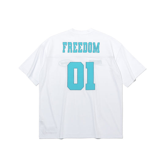 เสื้อเจอร์ซีย์รักบี้รุ่น Freedom Mesh (สีขาว/ฟ้า)