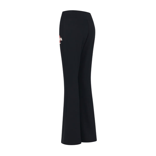 กางเกงสตรี Olympia ทรง Slim Bootcut (สีดำ)