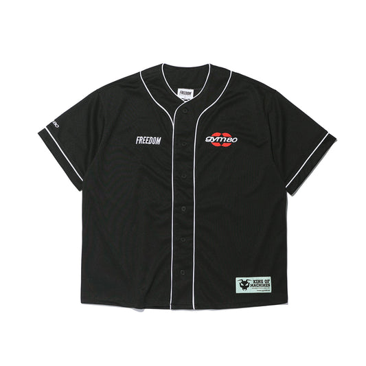 เสื้อเบสบอลตาข่ายระบายอากาศ GYM80 (สีดำ)