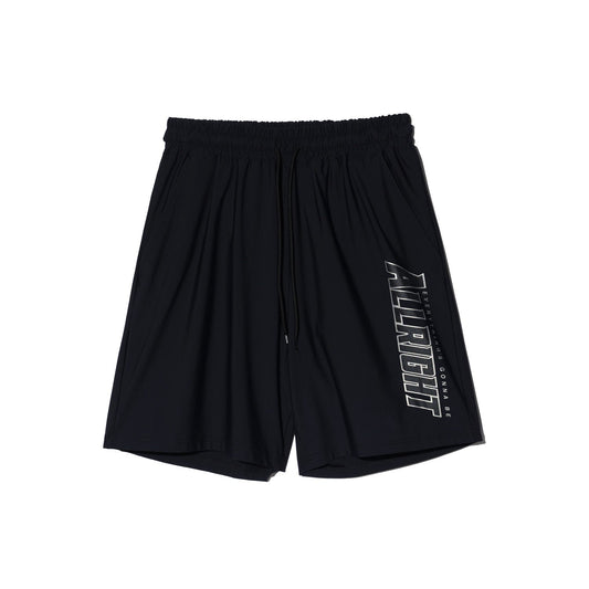 ALLRIGHT 24 กางเกงขาสั้นไนลอน (สีดำ)