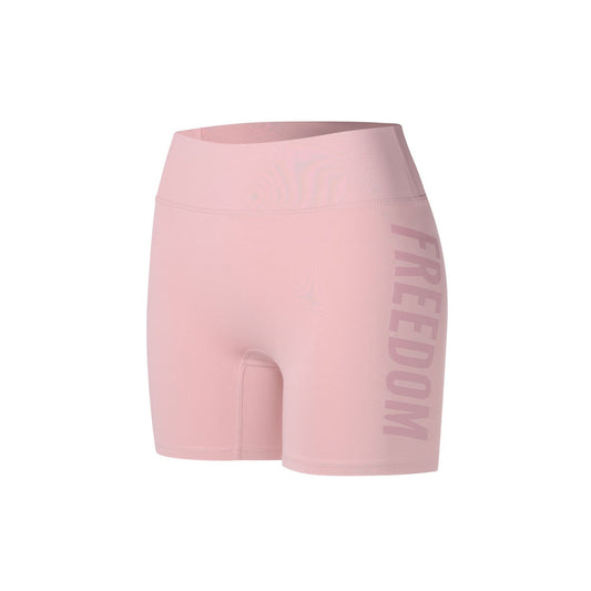กางเกงปั่นจักรยานขาสั้นพิมพ์โลโก้ Women's Freedom (สีชมพู)