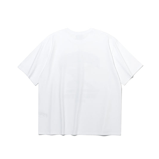 เสื้อยืดลายพิมพ์ลายผู้ชายกล้ามแขนโดดเด่น (สีขาว)