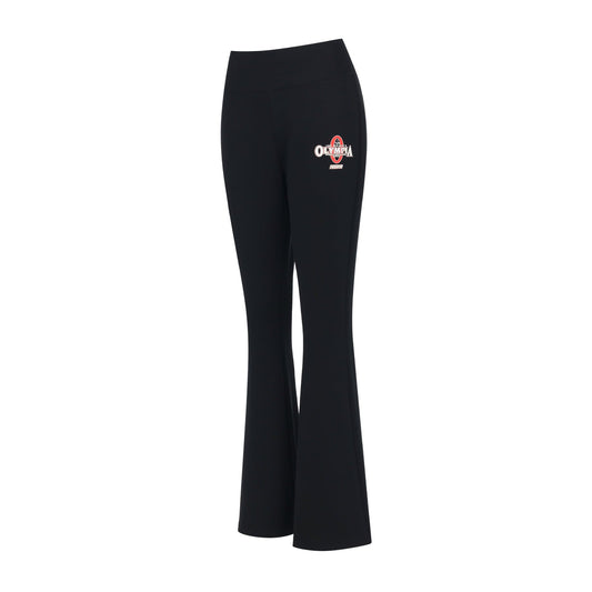 กางเกงสตรี Olympia ทรง Slim Bootcut (สีดำ)