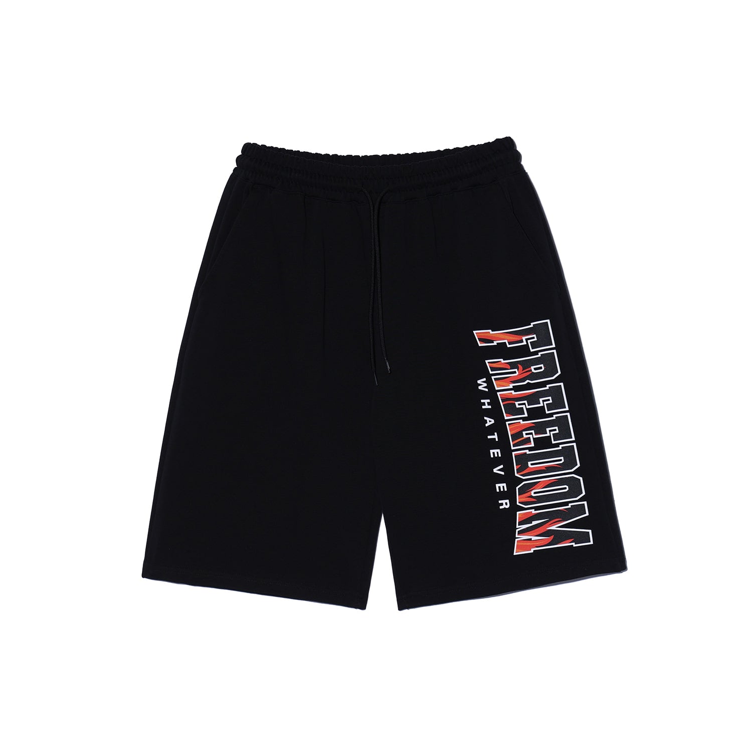 กางเกงขาสั้น Flame Logo (สีดำ)