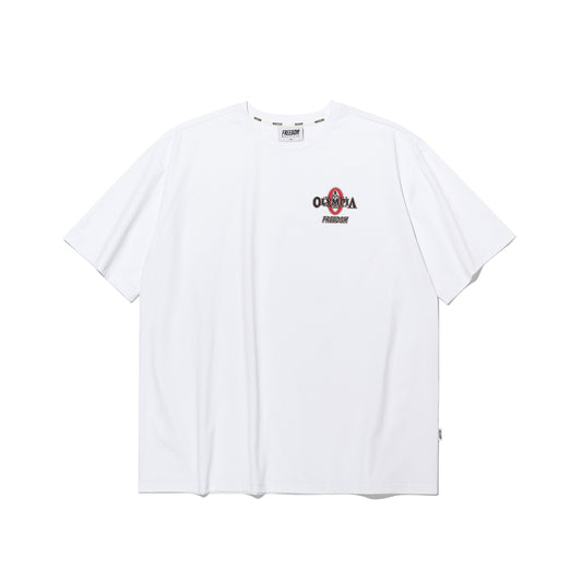 เสื้อยืด Olympia Essential ทรงกึ่งโอเวอร์ไซส์ (สีขาว)