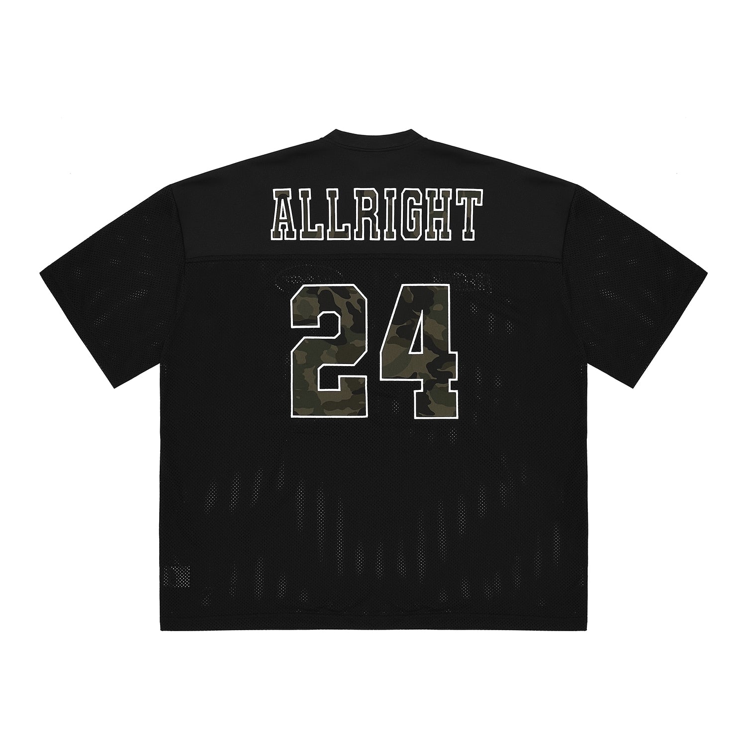 เสื้อเจอร์ซีย์รักบี้ตาข่ายลายพราง ALLRIGHT (สีดำ)