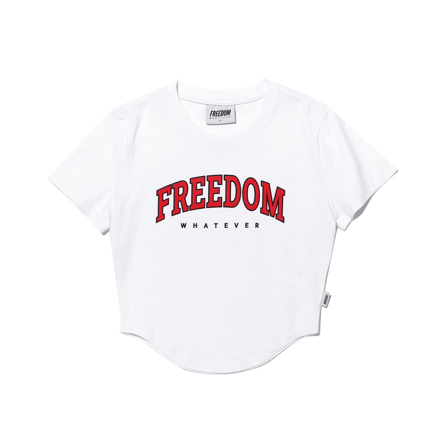 เสื้อยืดครอป Freedom Arch Logo (สีขาว)