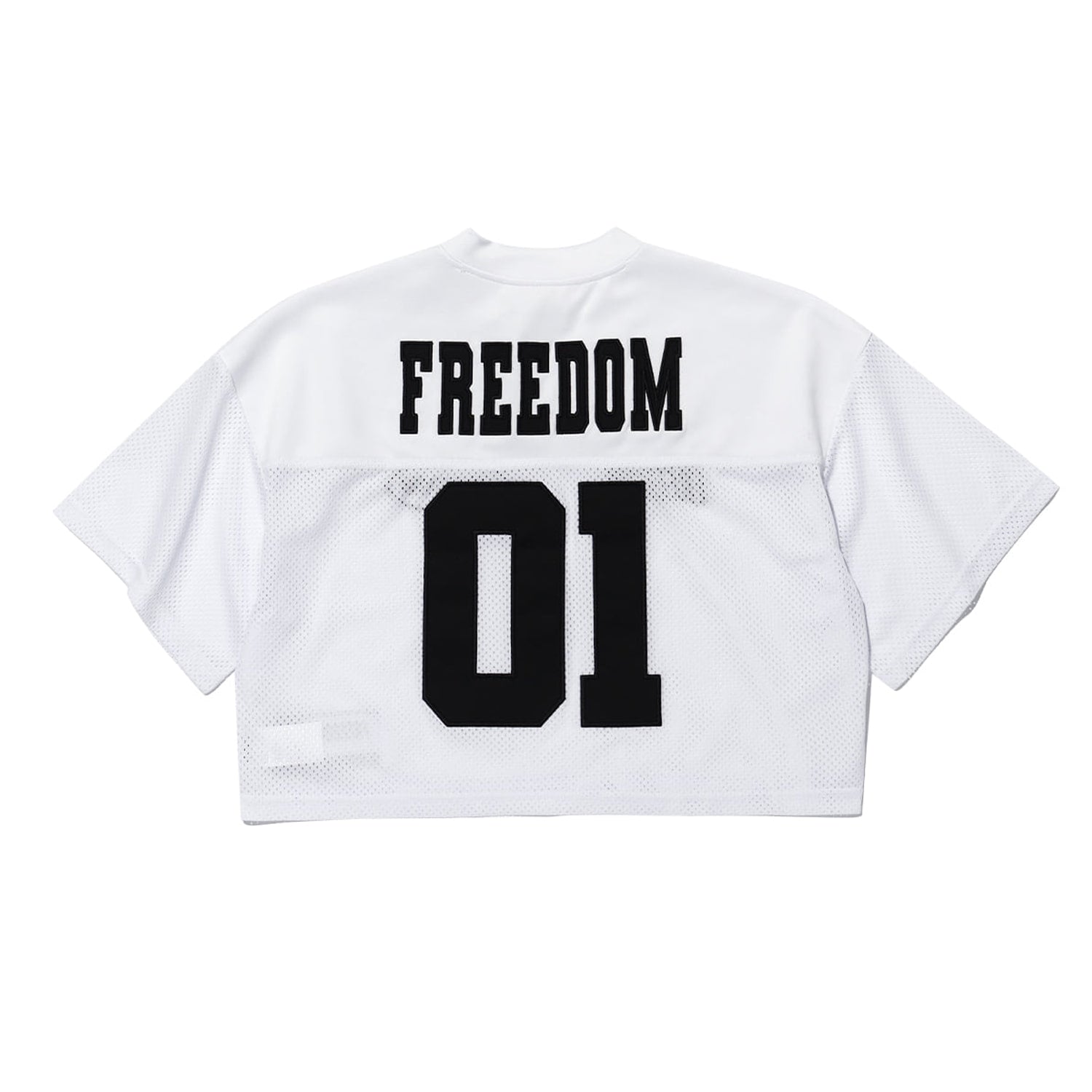 เสื้อรักบี้ครอปสำหรับผู้หญิงรุ่น Freedom (ขาว/ดำ)
