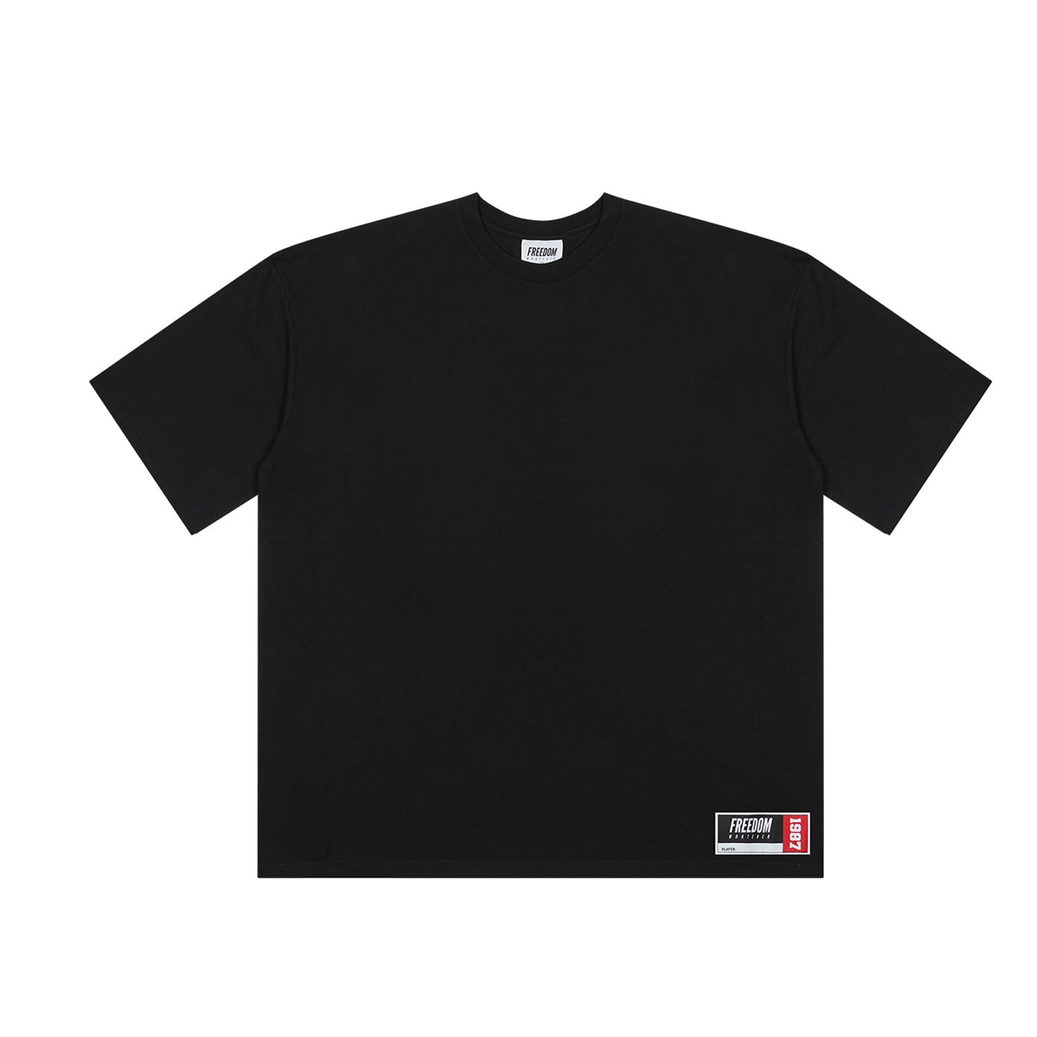 เสื้อยืด FREEDOM Over Fit พิมพ์ลายด้านหลัง (สีดำ)