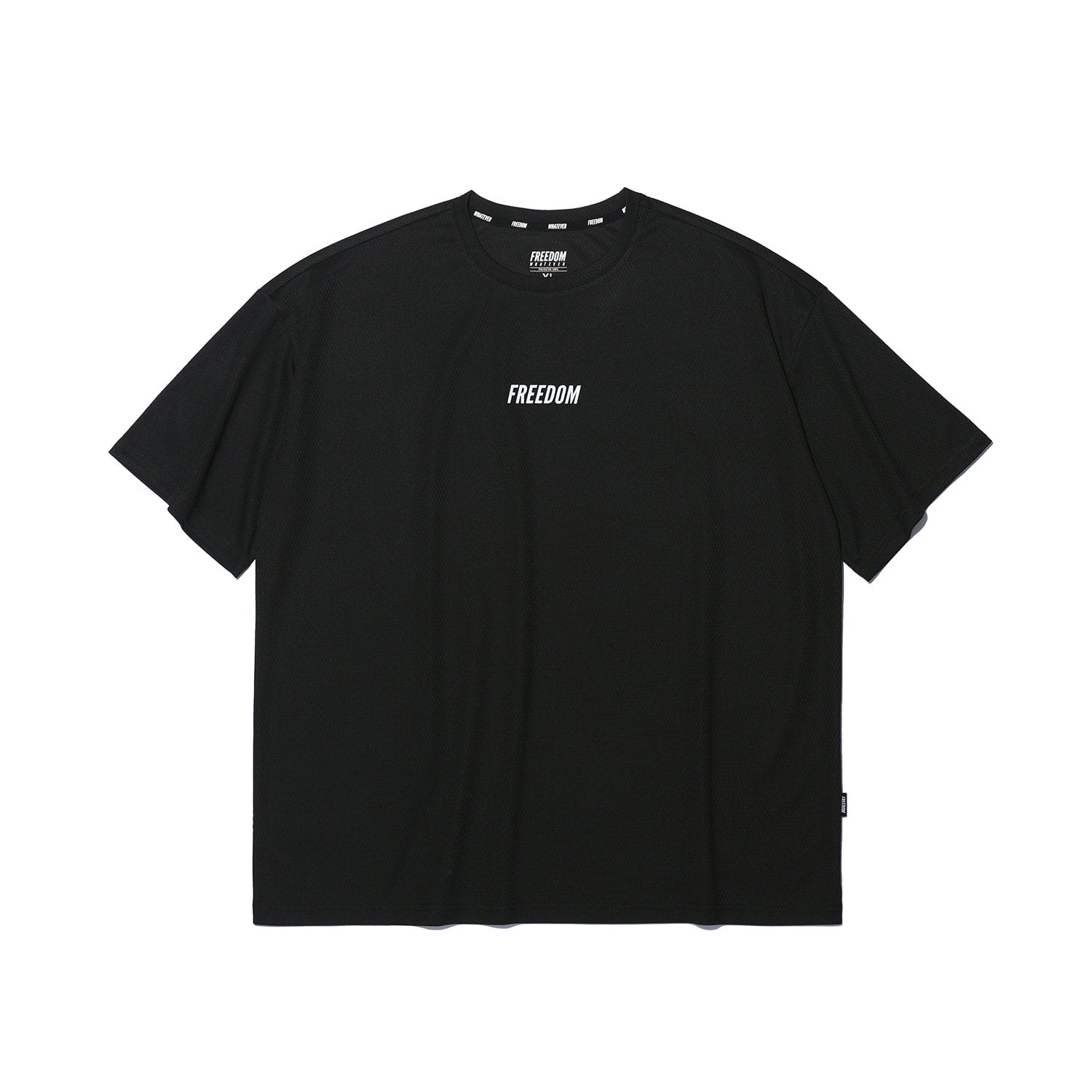 เสื้อยืดโอเวอร์ไซส์ผ้าตาข่าย (สีดำ)