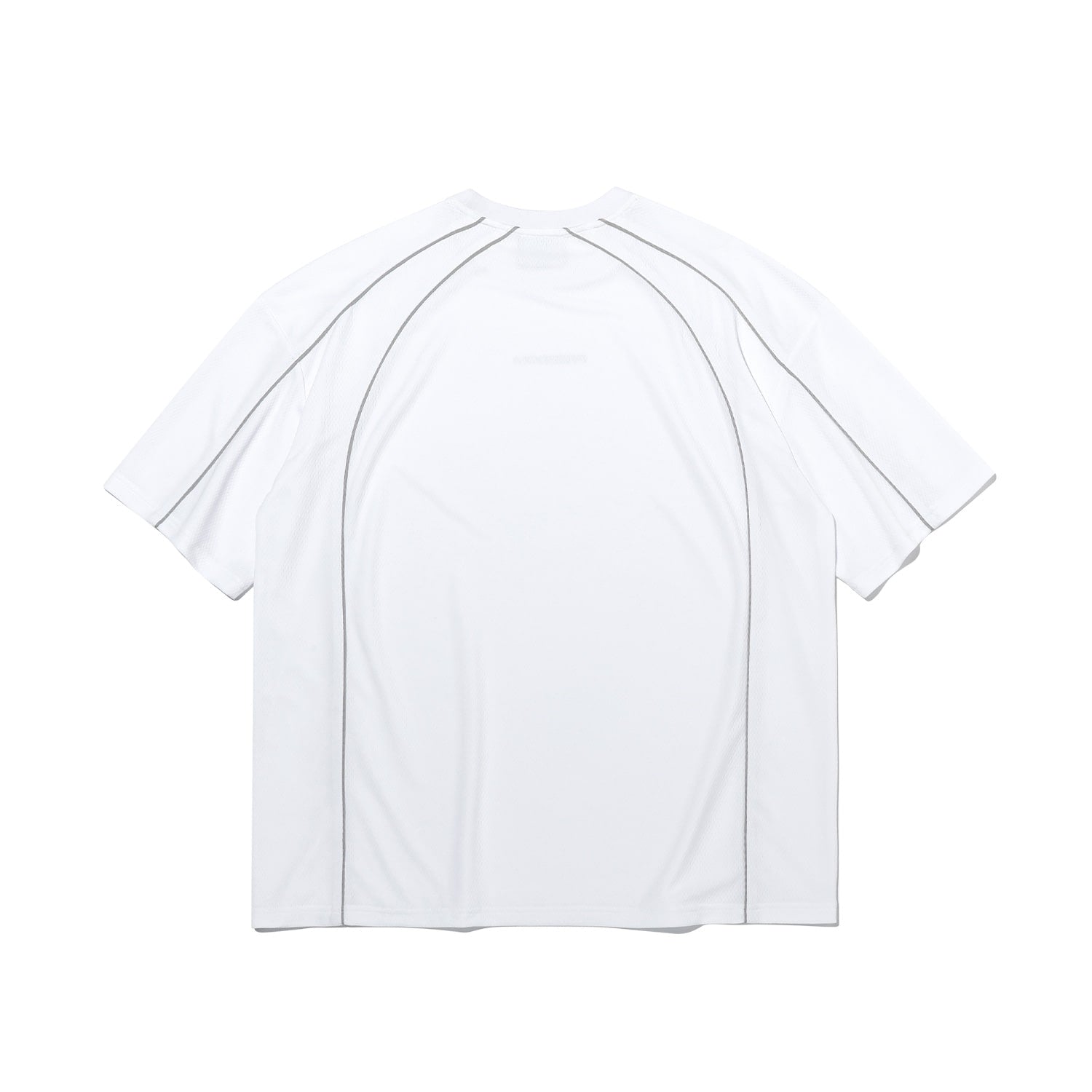 เสื้อยืดผ่าข้างผ้าตาข่าย (สีขาว)