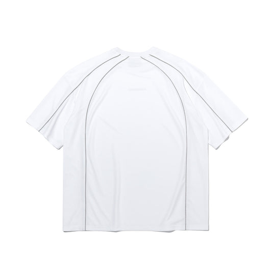 เสื้อยืดผ่าข้างผ้าตาข่าย (สีขาว)