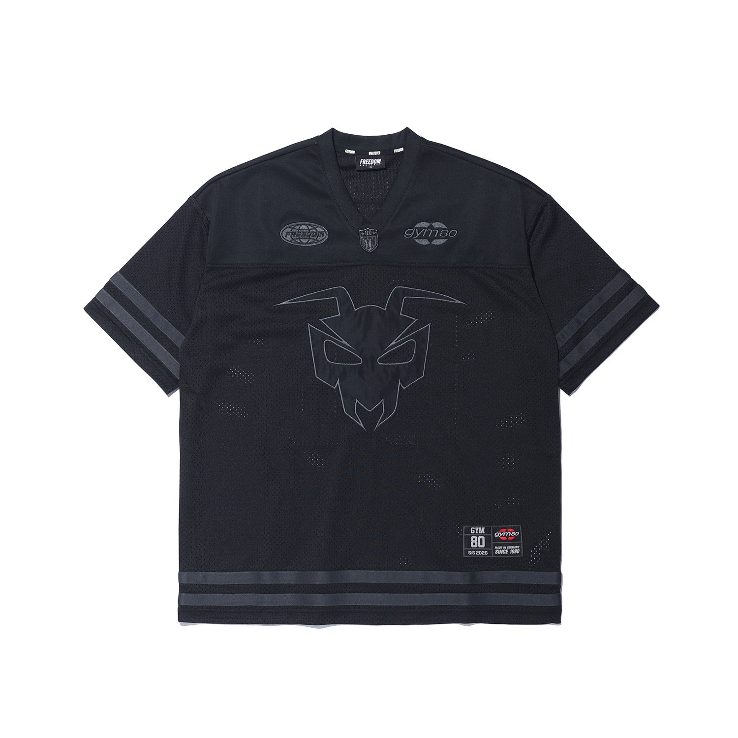 GYM80 เสื้อรักบี้ตาข่าย (สีดำ)