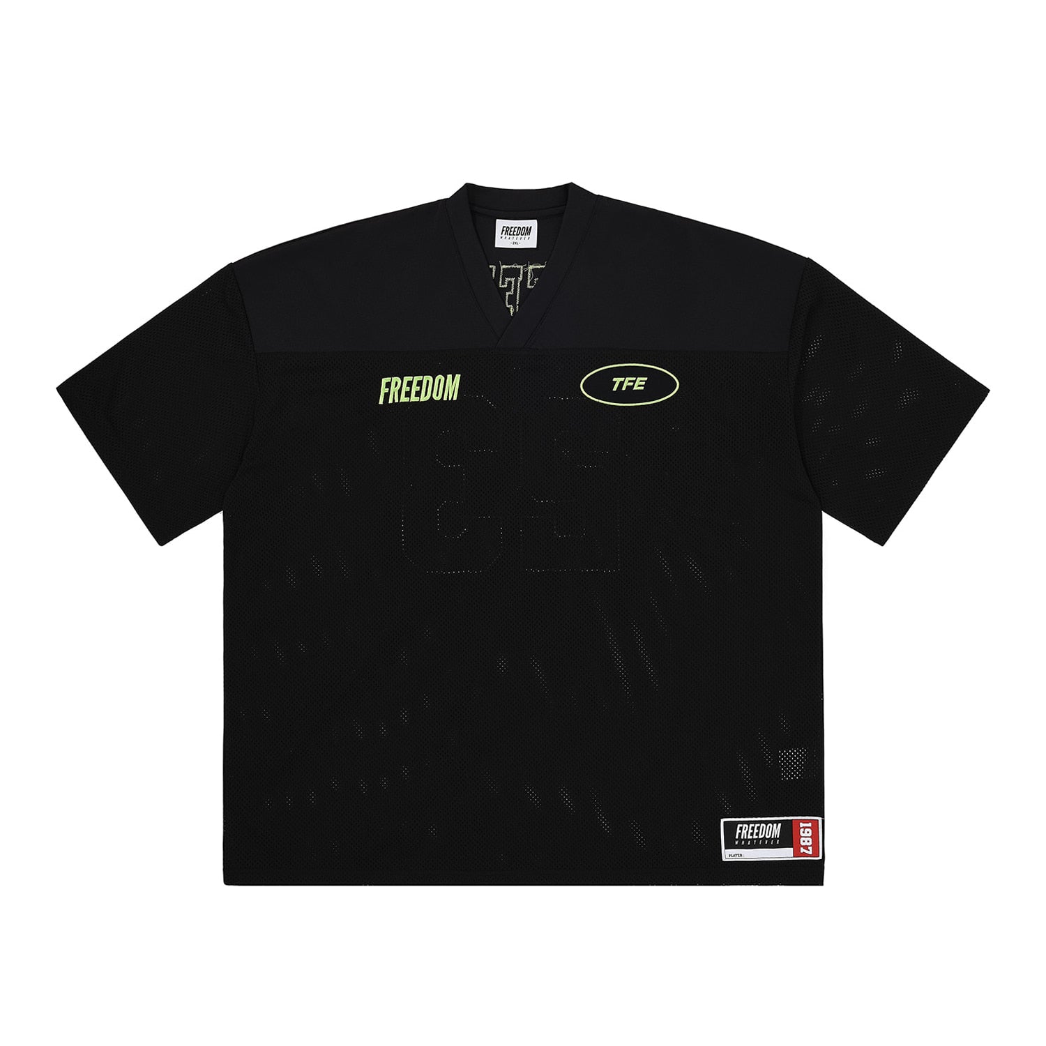 เสื้อรักบี้ตาข่าย TFE (สีดำ)