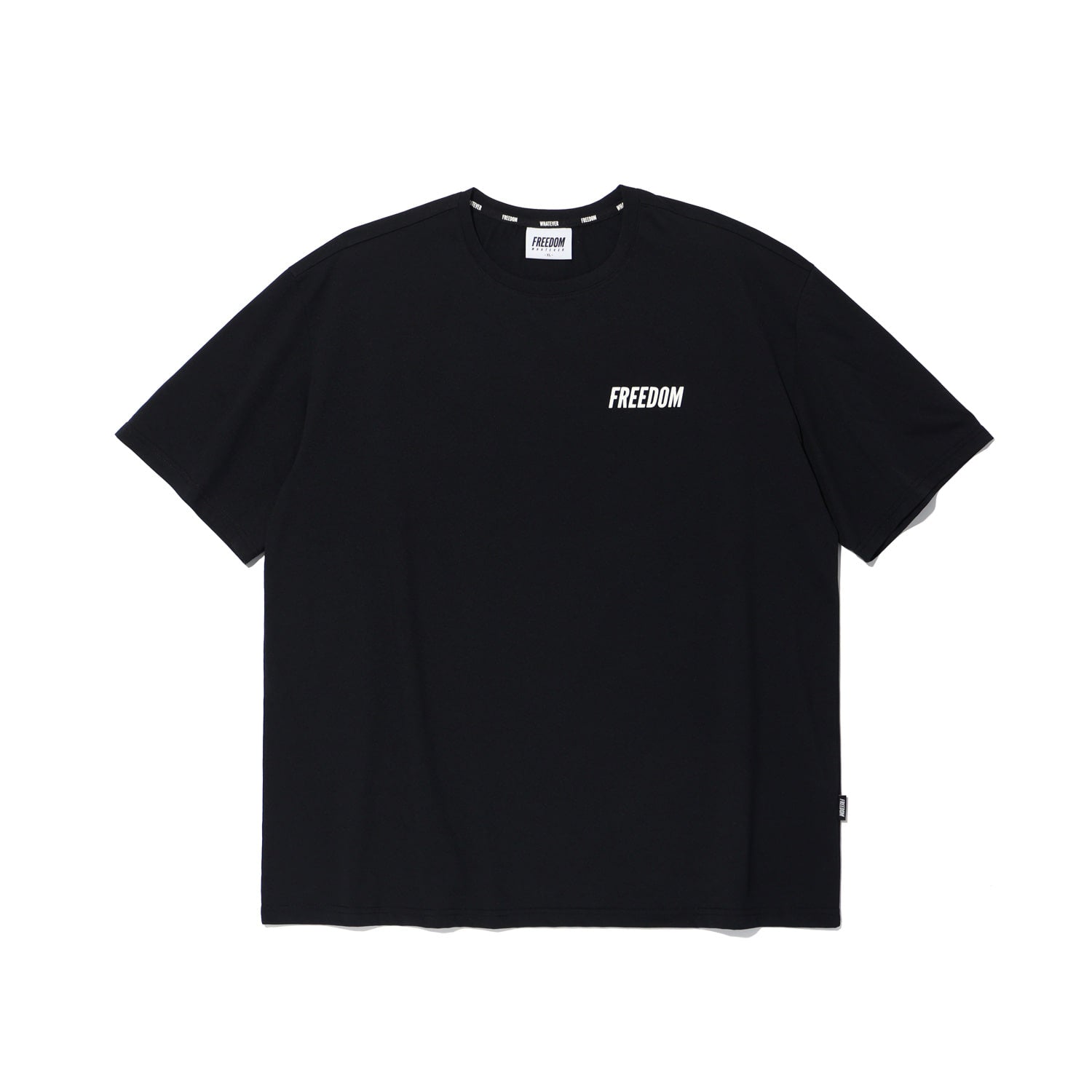 เสื้อยืดทรงหลวมกำลังดี (สีดำ)