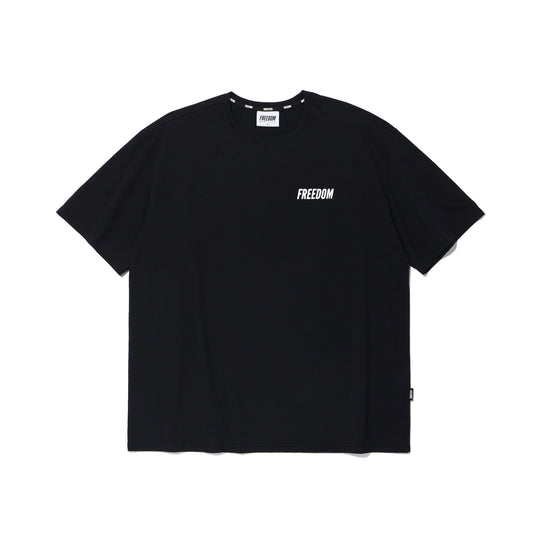 เสื้อยืดทรงหลวมกำลังดี (สีดำ)