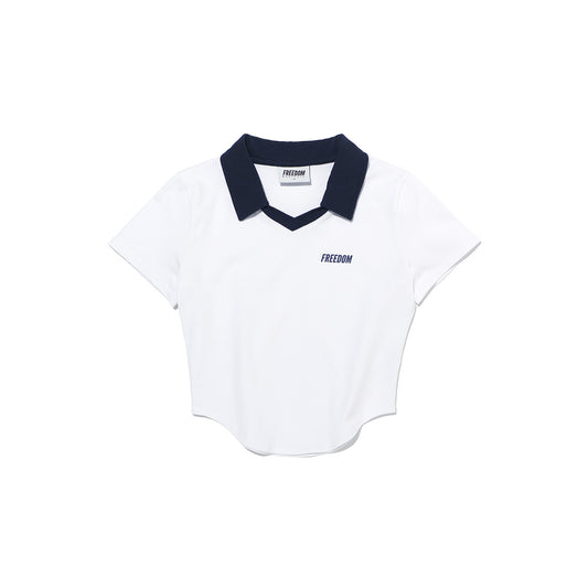 เสื้อเชิ้ตคอปกเปิด แขนสั้น (สีขาว)