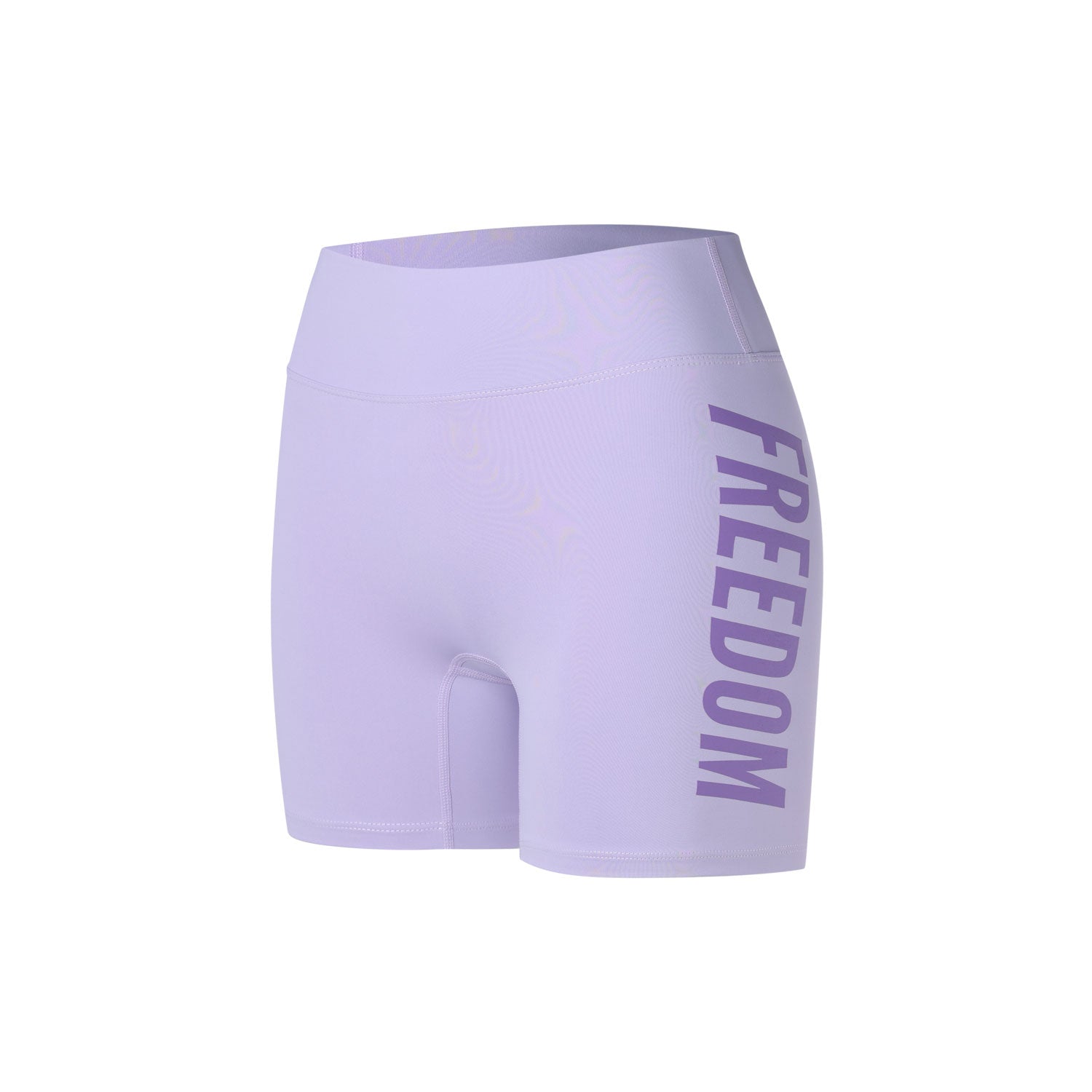 กางเกงปั่นจักรยานขาสั้นพิมพ์ลายโลโก้ Women's Freedom (สีม่วง)