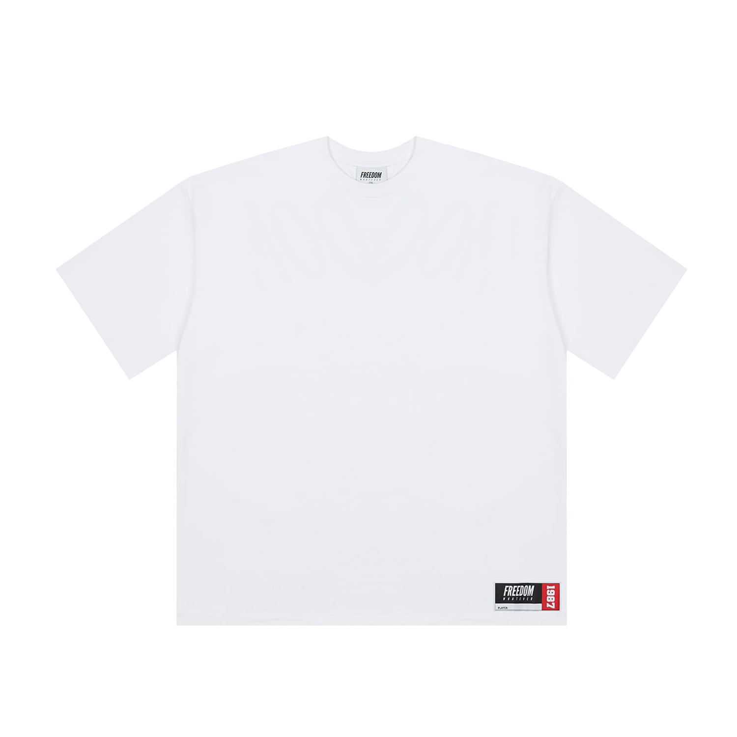 FREEDOM Overfit Back Printing T-Shirt (White)