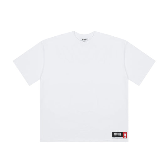 เสื้อยืด FREEDOM Overfit สกรีนหลัง (สีขาว)