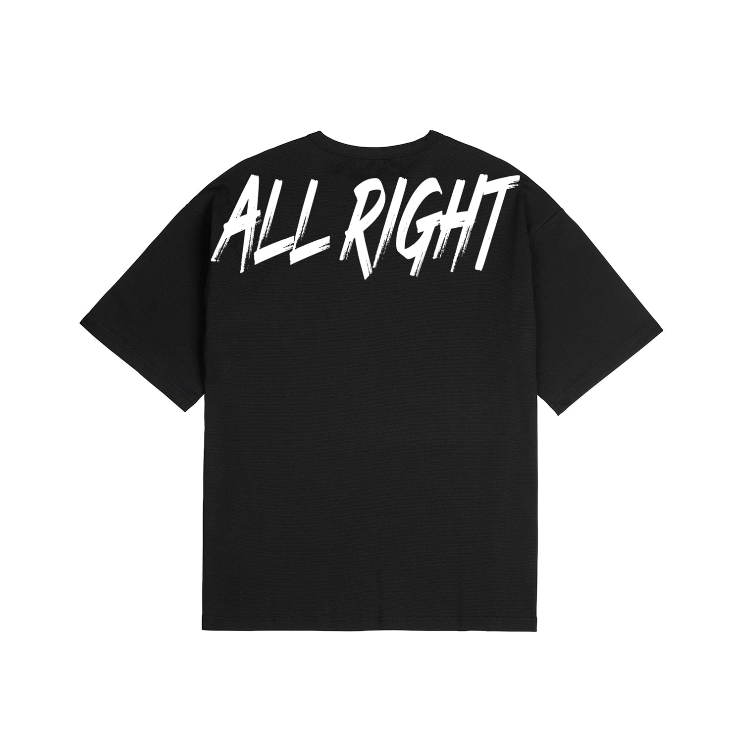 เสื้อยืดโอเวอร์ไซส์สกรีนลายด้านหลัง ALLRIGHT (สีดำ)