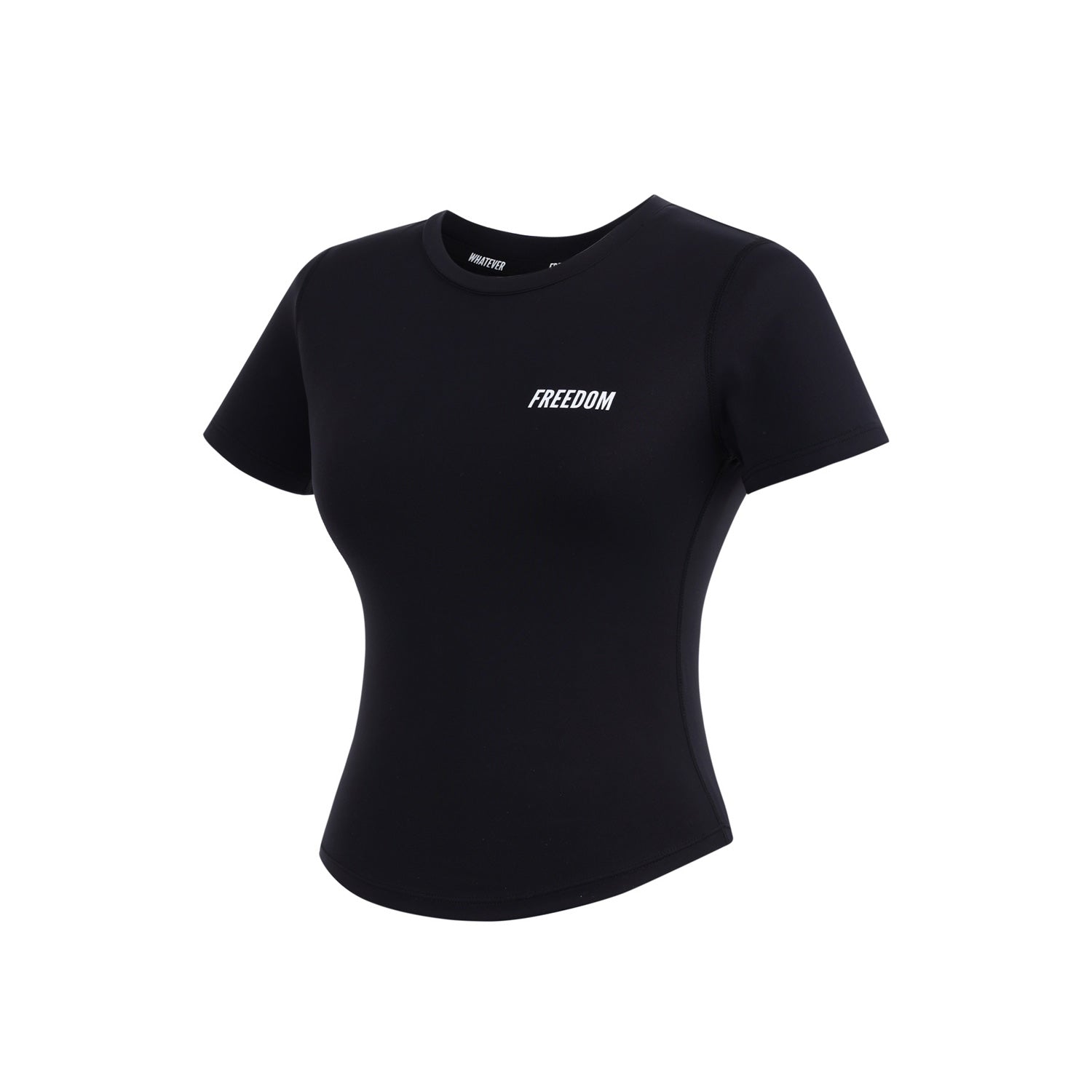 เสื้อครอปเอวลอย Essential (สีดำ)