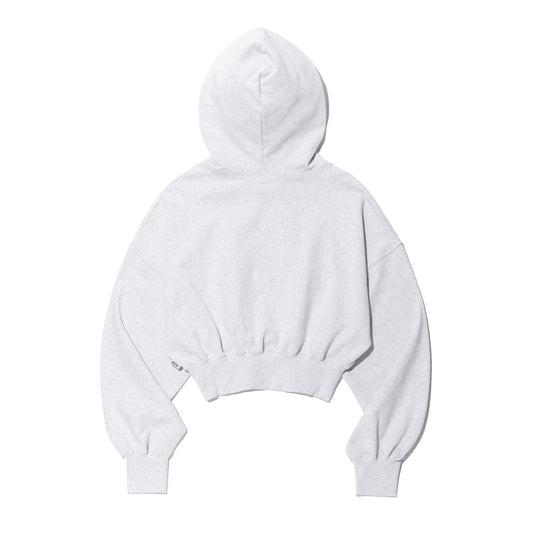 เสื้อฮู้ดดี้ครอปปักตัวอักษรสำหรับผู้หญิง (สีกรมท่า)