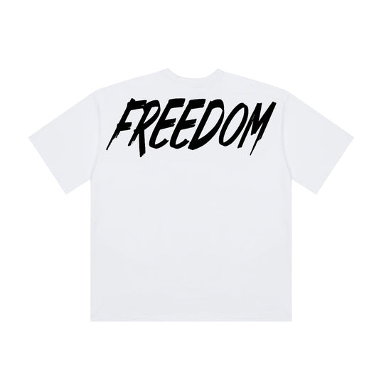 เสื้อยืด FREEDOM Overfit สกรีนหลัง (สีขาว)