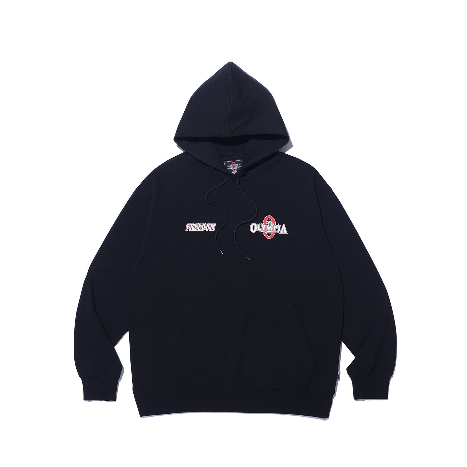 เสื้อฮู้ดโลโก้เล็ก Olympia (สีดำ)