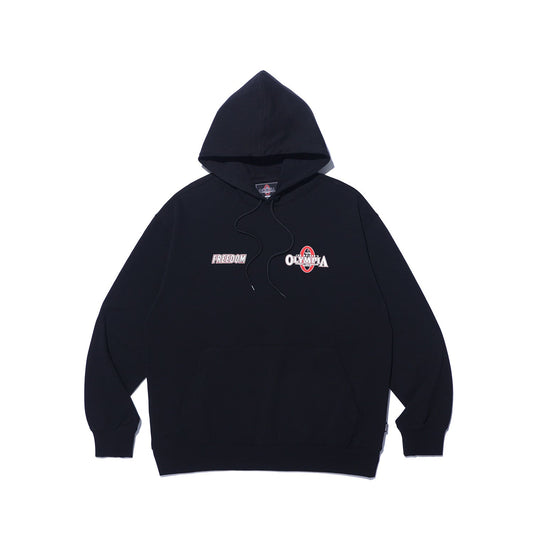 เสื้อฮู้ดโลโก้เล็ก Olympia (สีดำ)