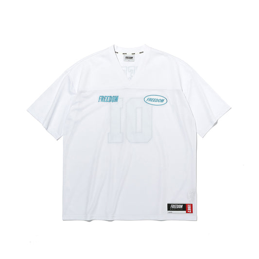 เสื้อเจอร์ซีย์รักบี้รุ่น Freedom Mesh (สีขาว/ฟ้า)
