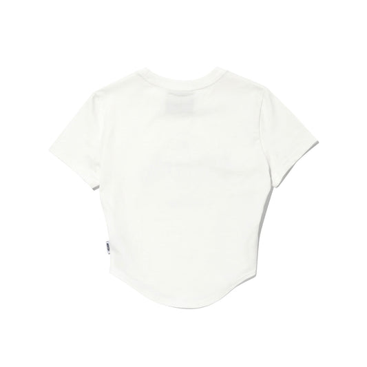เสื้อครอปผู้หญิงโอลิมเปียโลโก้ใหญ่ (สีขาว)