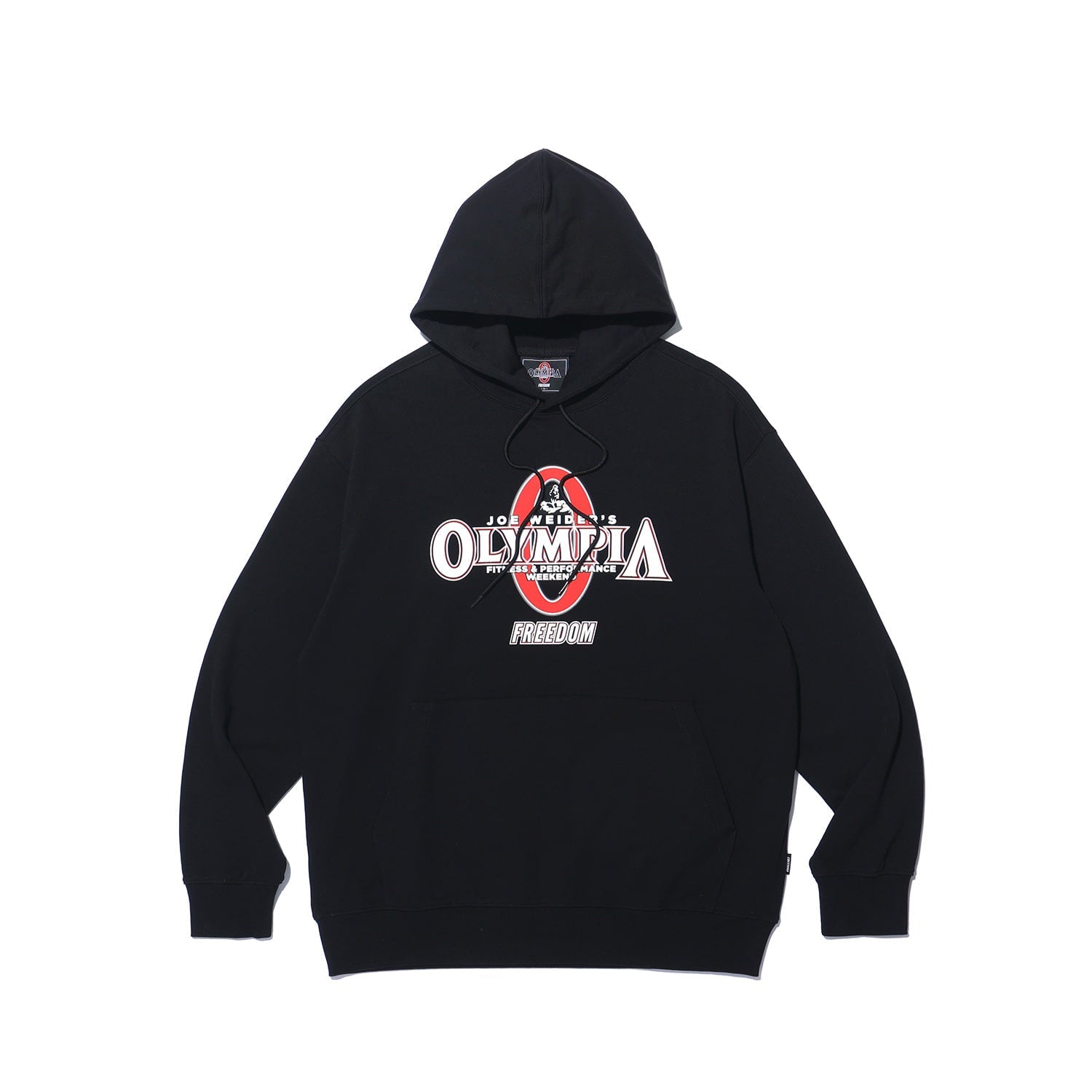 เสื้อฮู้ดลายโลโก้ Olympia (สีดำ)