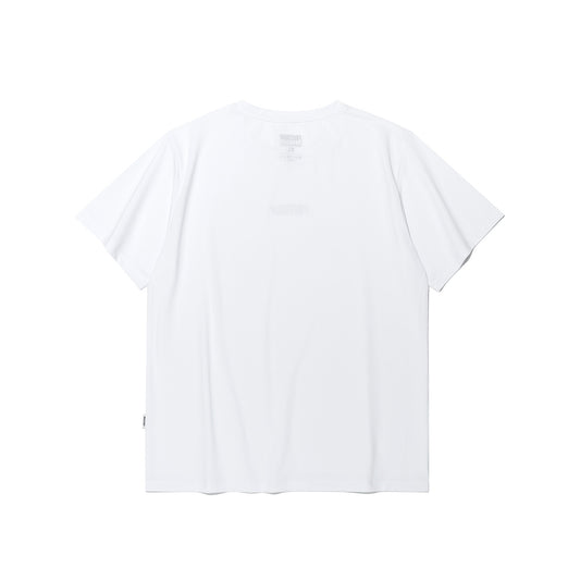 เสื้อยืดทรงรัดรูปผ้าตาข่าย (สีขาว)