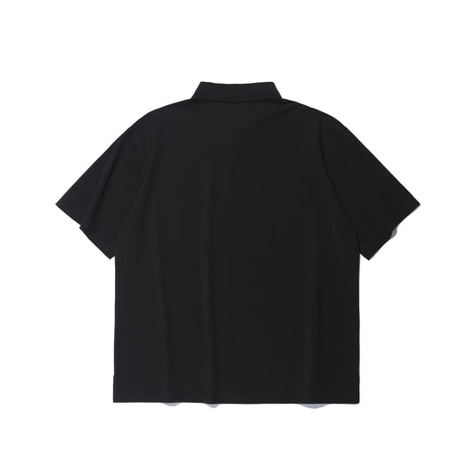 เสื้อยืดโปโลผ้าปิเก้ (สีดำ)