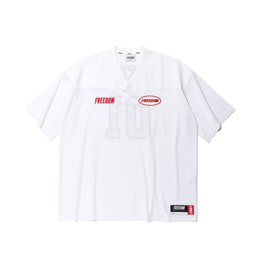 เสื้อรักบี้ตาข่าย FREEDOM (สีขาว)