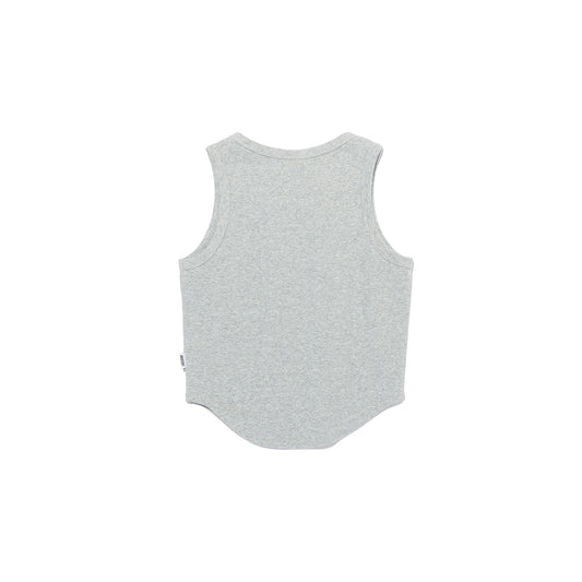 เสื้อแขนกุดสกรีนโลโก้เล็ก สำหรับผู้หญิง (สีกรมท่า)