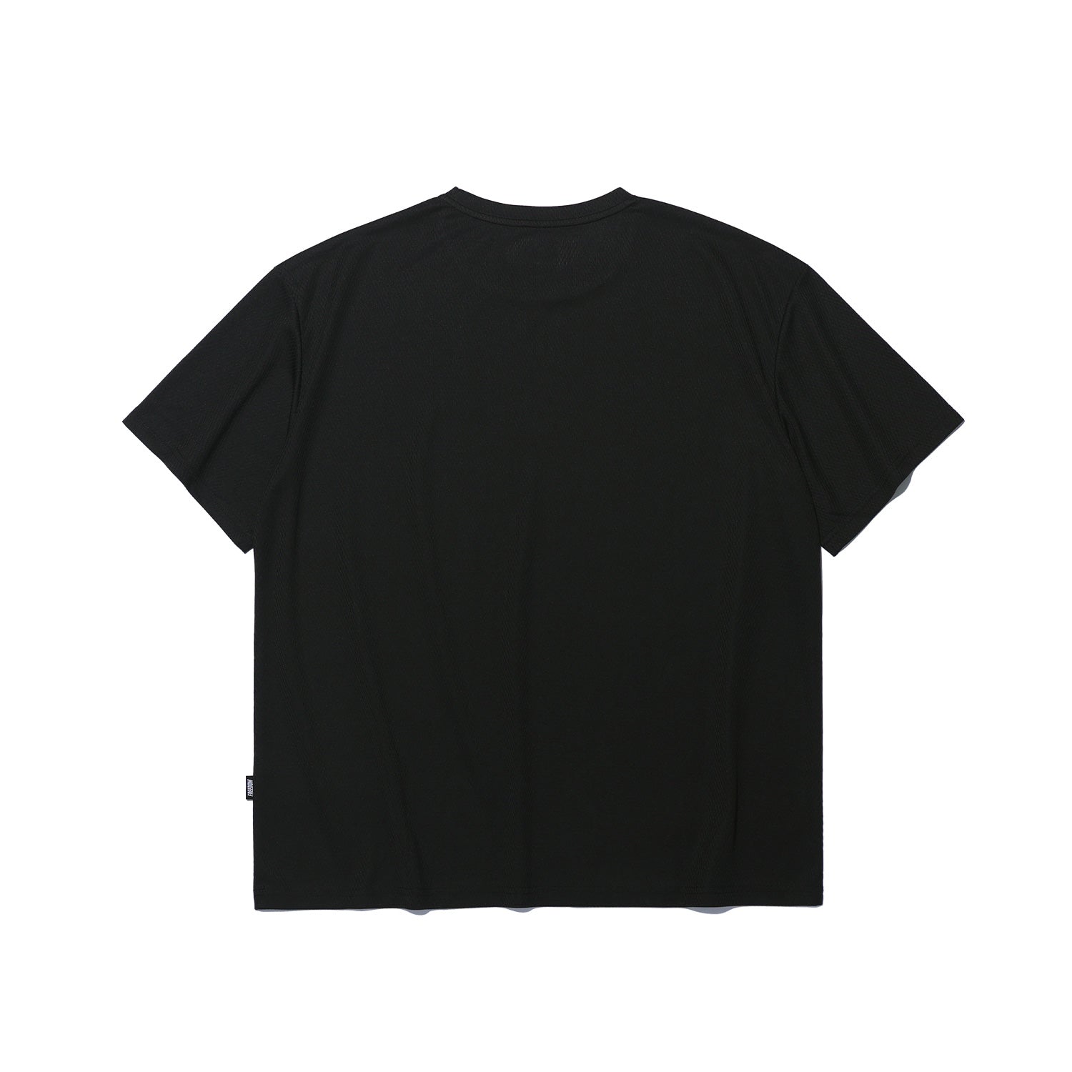 เสื้อยืดทรงโอเวอร์ไซส์เล็กน้อยผ้าตาข่ายระบายอากาศ (สีดำ)