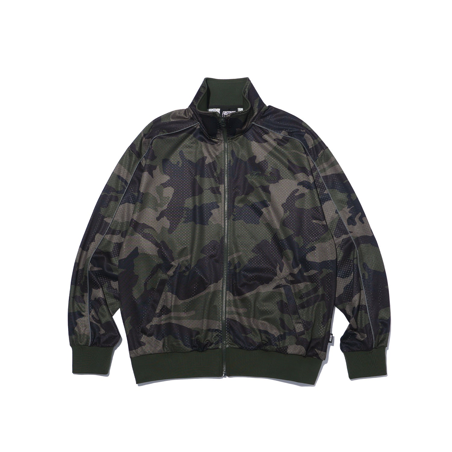 เสื้อแจ็คเก็ตคอปกตาข่ายทั้งตัว (ลายพรางเข้ม)