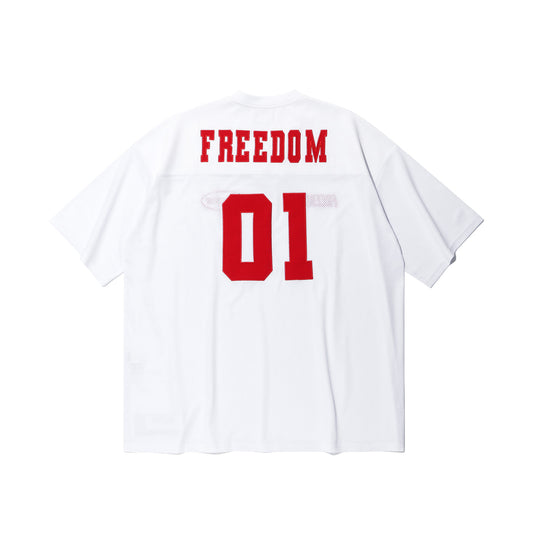 เสื้อรักบี้ตาข่าย FREEDOM (สีขาว)