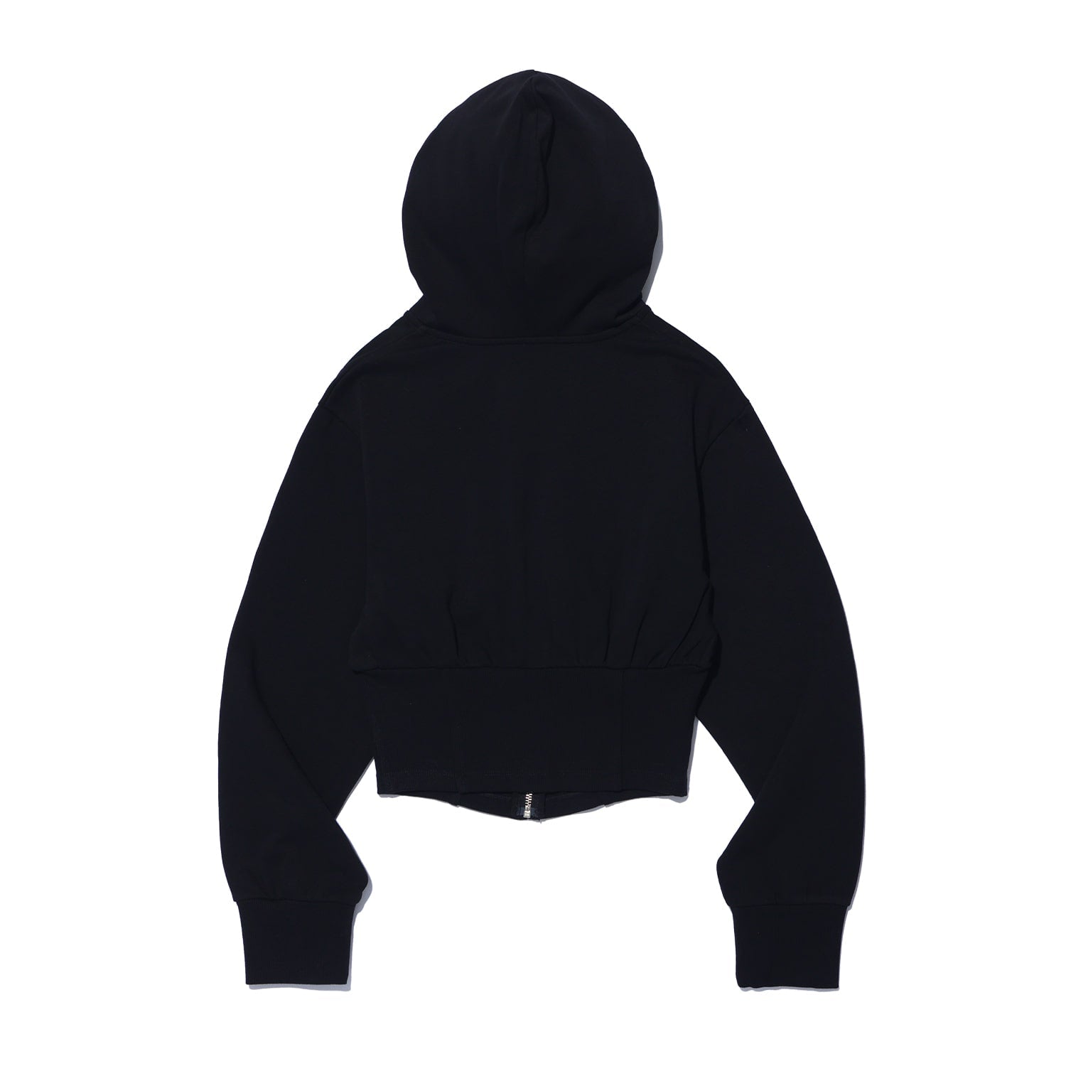 เสื้อฮู้ดซิปอัพคอร์เซ็ตเข้ารูป (สีดำ)