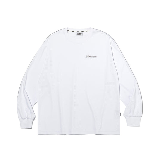 เสื้อแขนยาวตาข่าย Sideline (สีขาว)