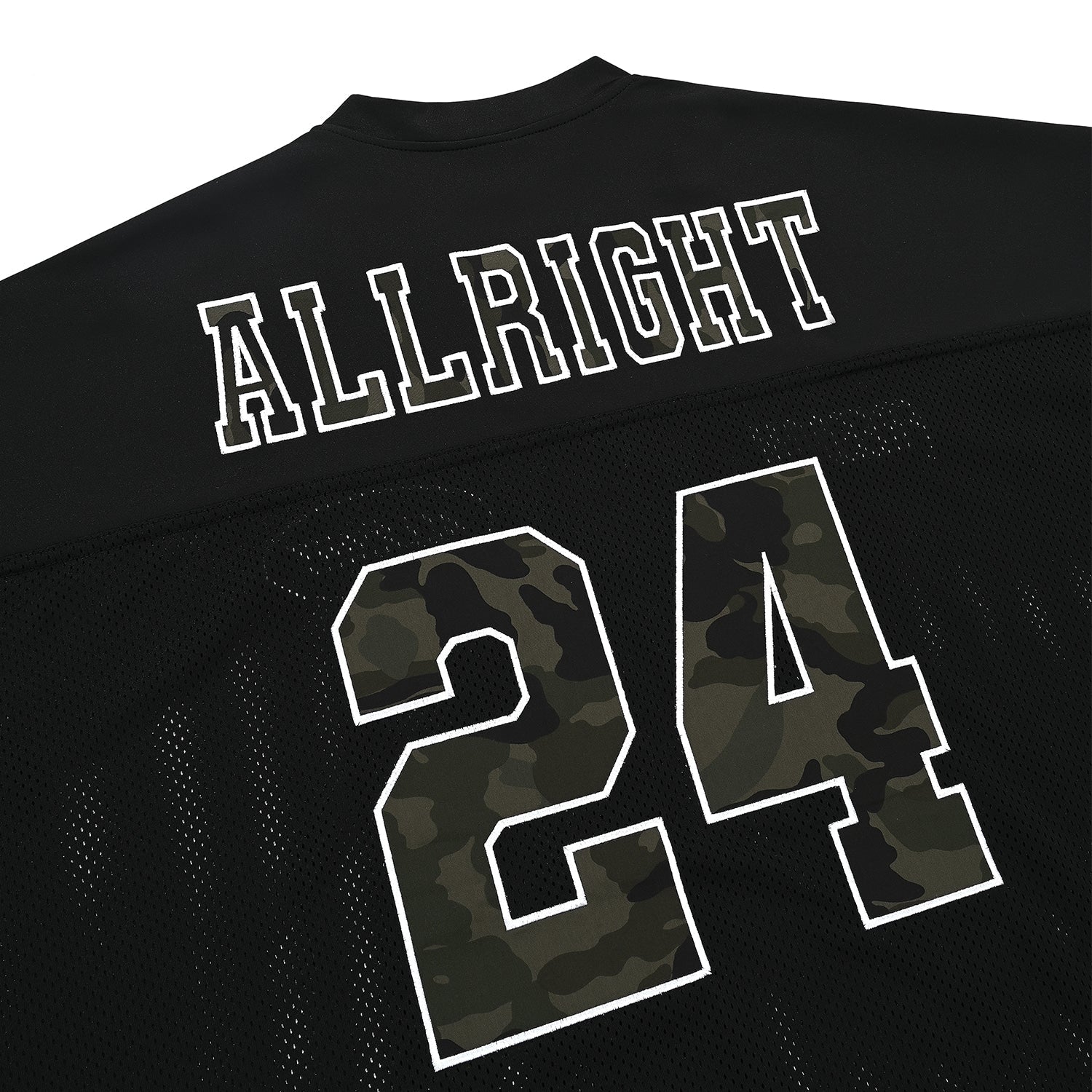 ALLRIGHT camo Mesh Rugby Jersey (Black) detail