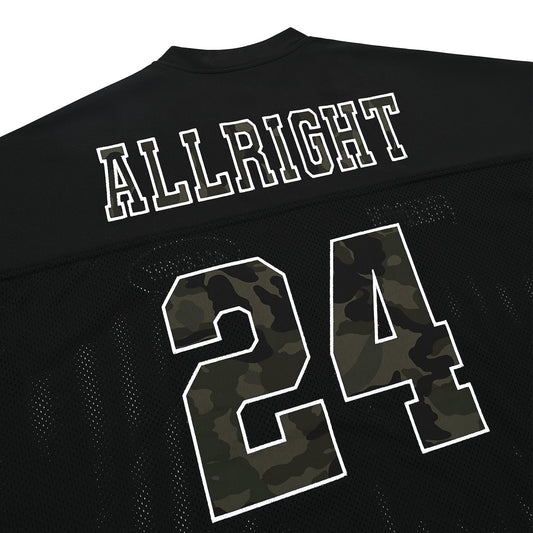 ALLRIGHT camo Mesh Rugby Jersey (Black) detail